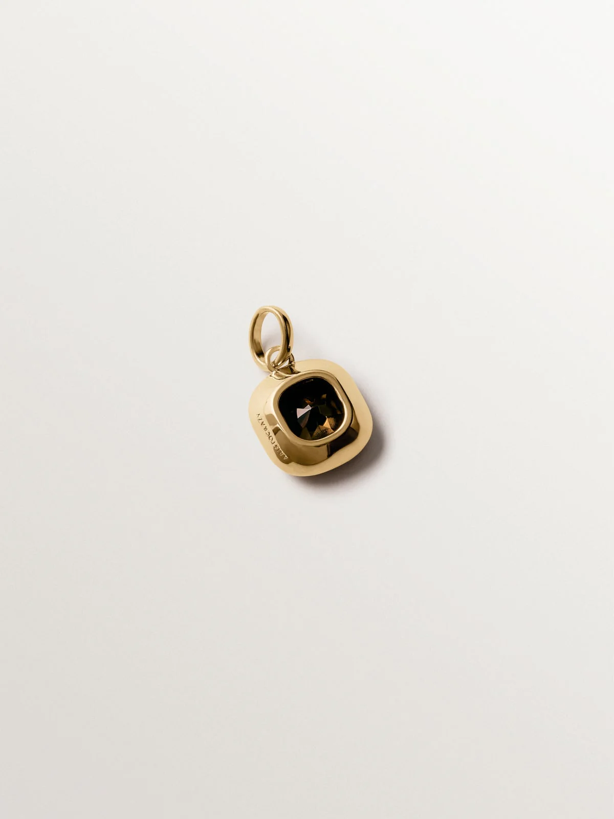 Charm de plata 925 bañada en oro amarillo de 18K con topacio azul sky - Image 3