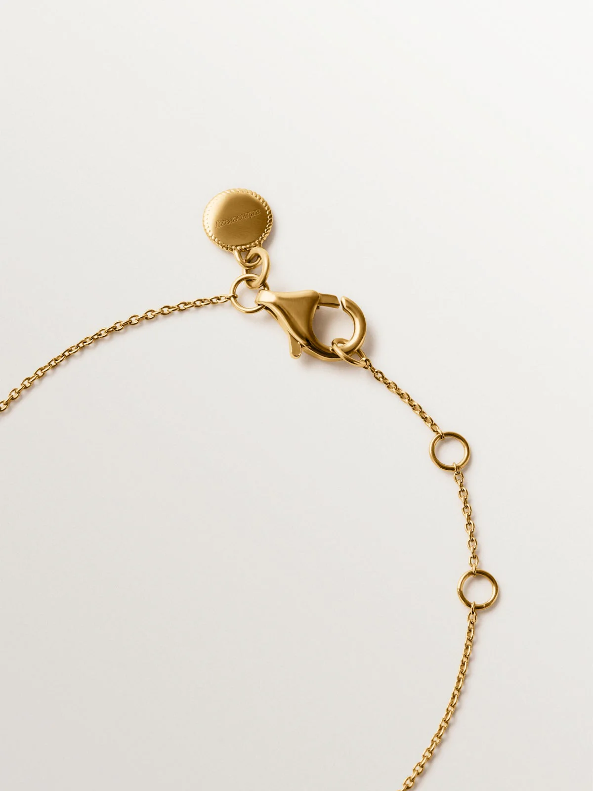 Collar de plata 925 bañada en oro amarillo de 18K con topacio blanco y estrellas - Image 5