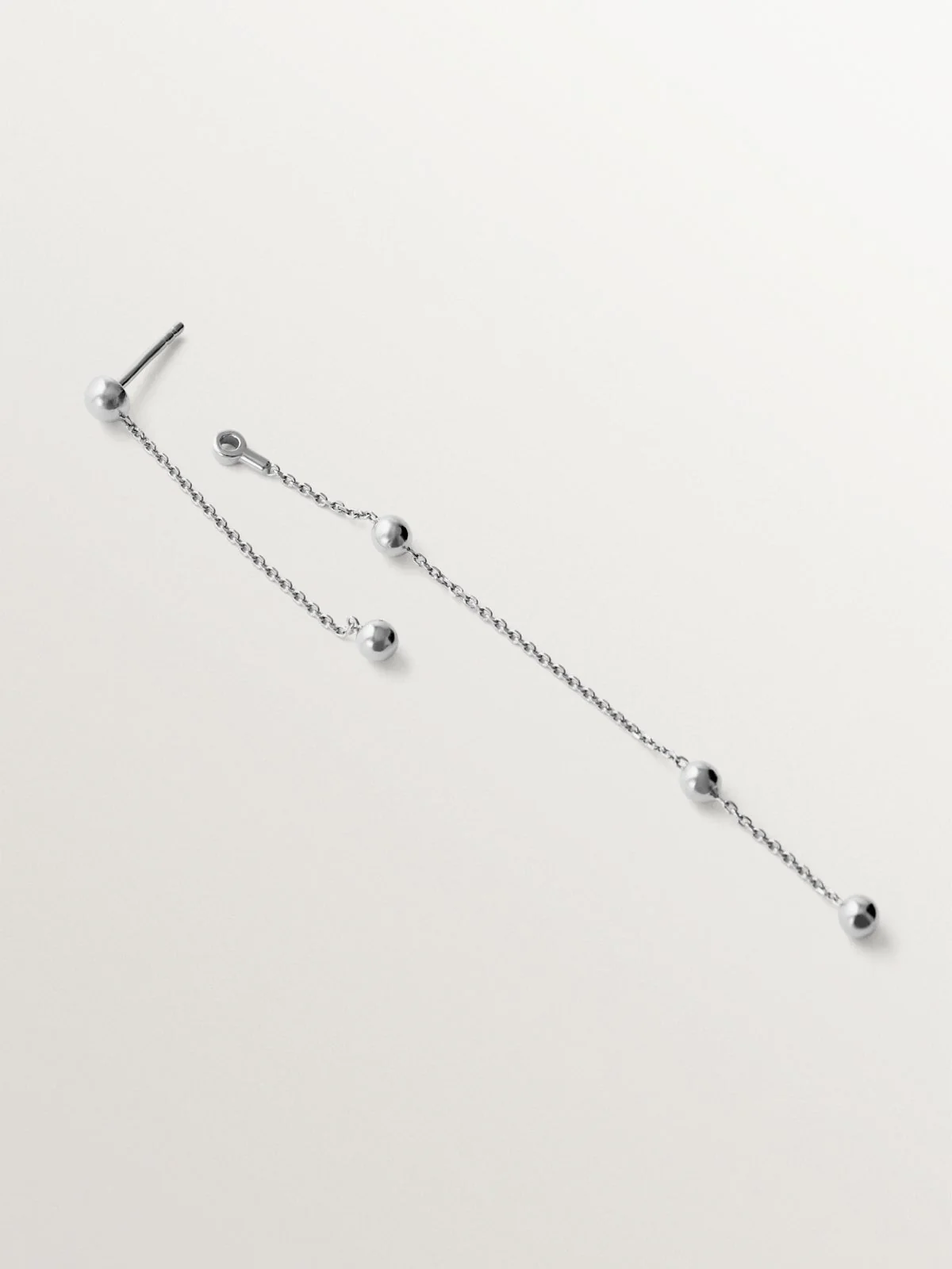 Pendiente colgante individual de plata 925 con esferas - Image 3