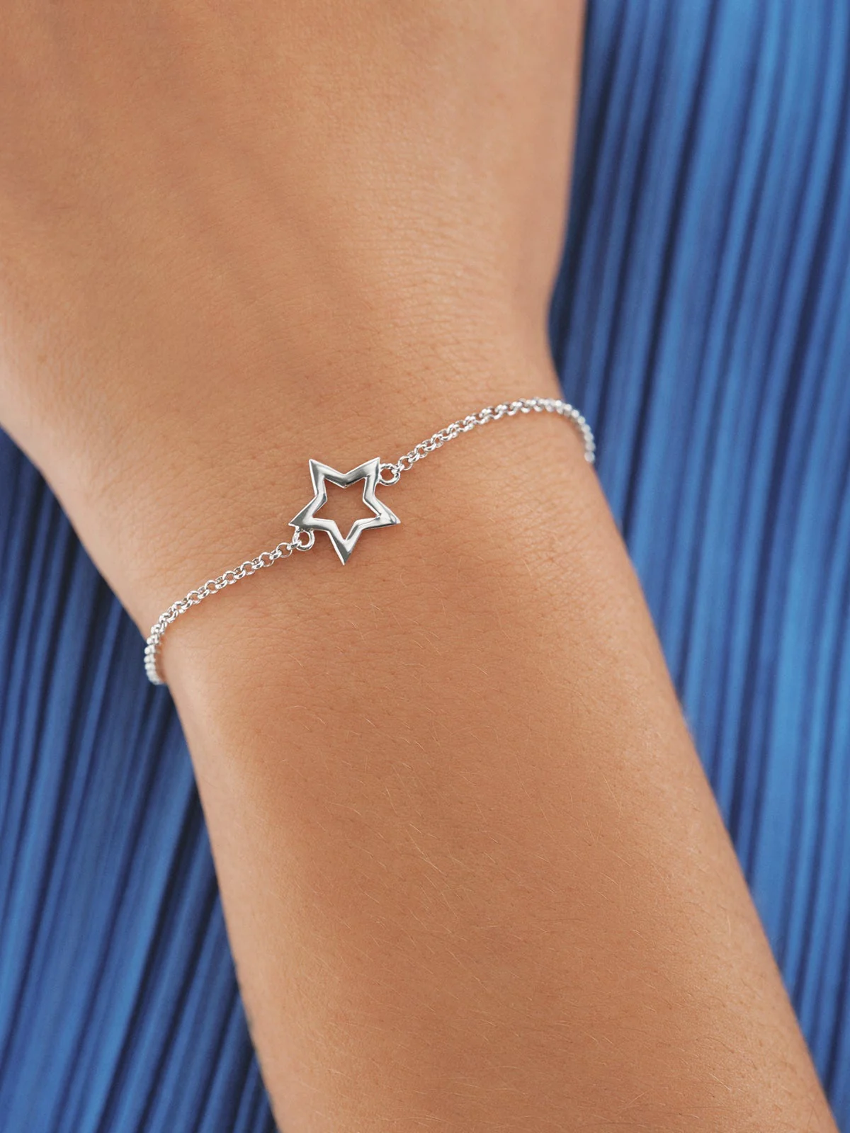 Pulsera de plata 925 con forma de estrella - Image 2