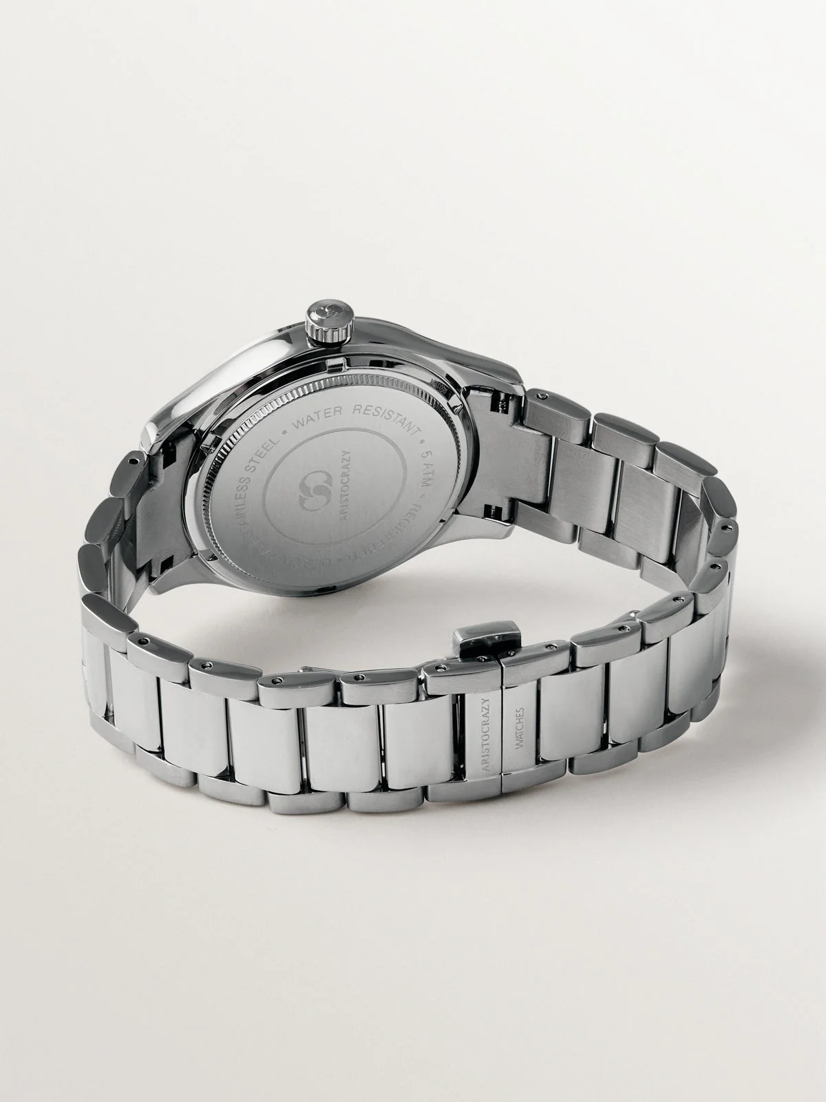 Reloj Mitte con correa de acero gris y esfera blanca - Image 5