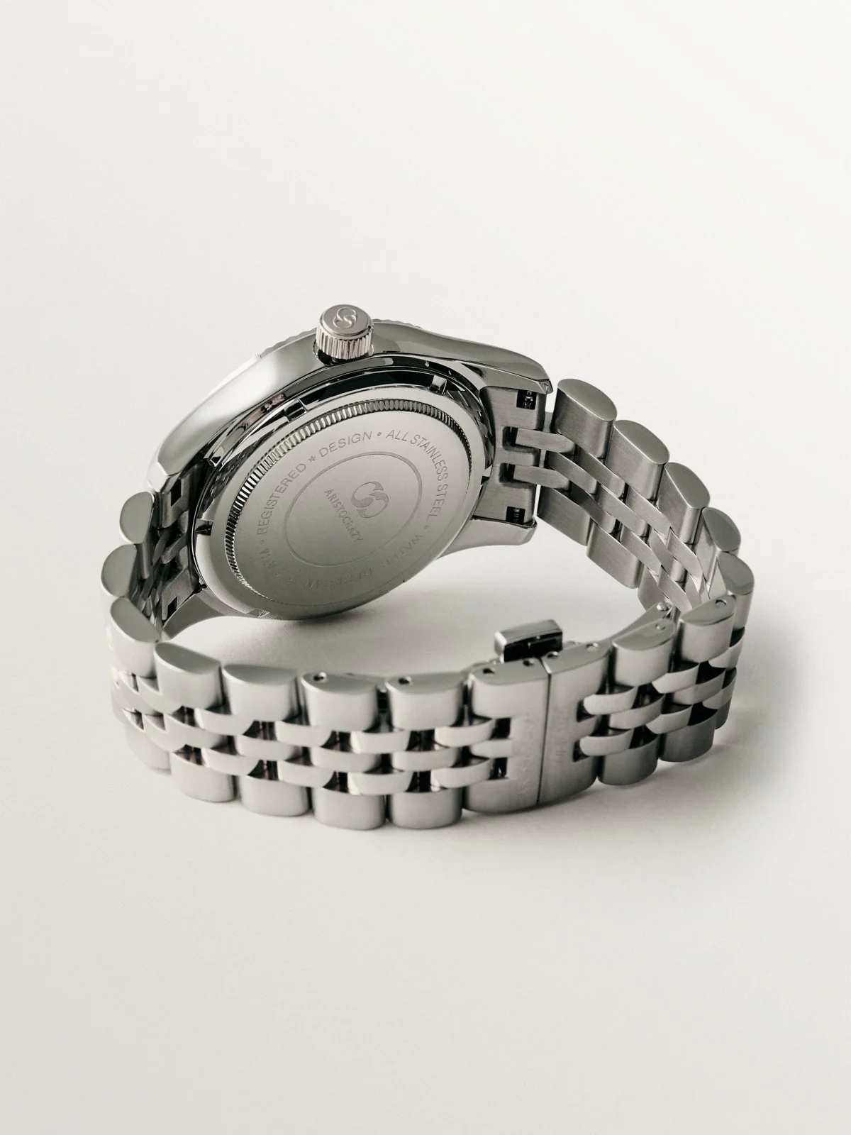 Reloj St. Barth Armis con correa de acero gris y esfera grisácea - Image 5